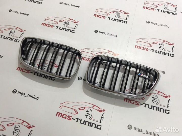 Решетка BMW 2 Series f22 Черный глянец + хром М2