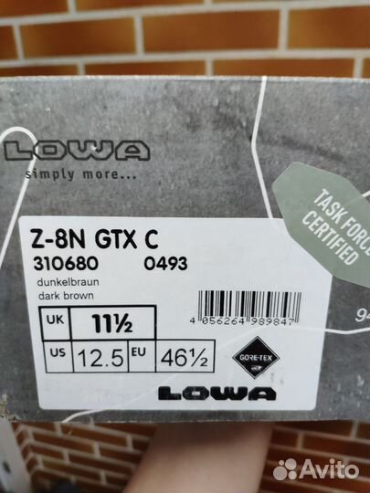 Тактические ботинки Lowa Z-8S GTX размер 46,5