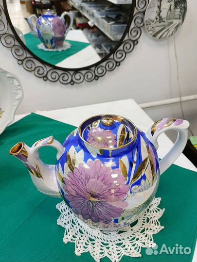 Заварочный чайник астра георгин хризантема дулево