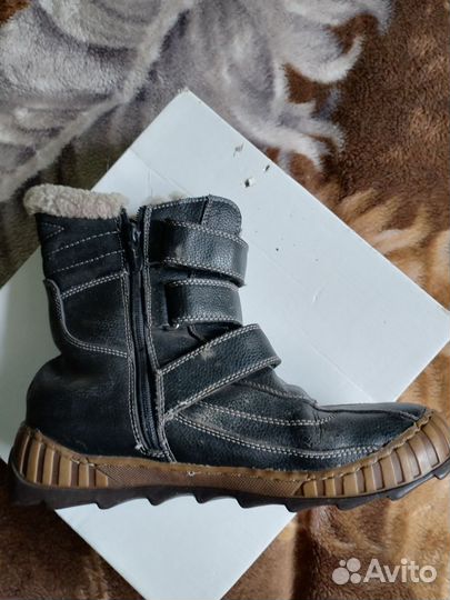 Ботинки мужские натуральная кожа, мех