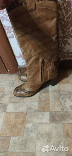 Сапоги женские натуральная кожа новые