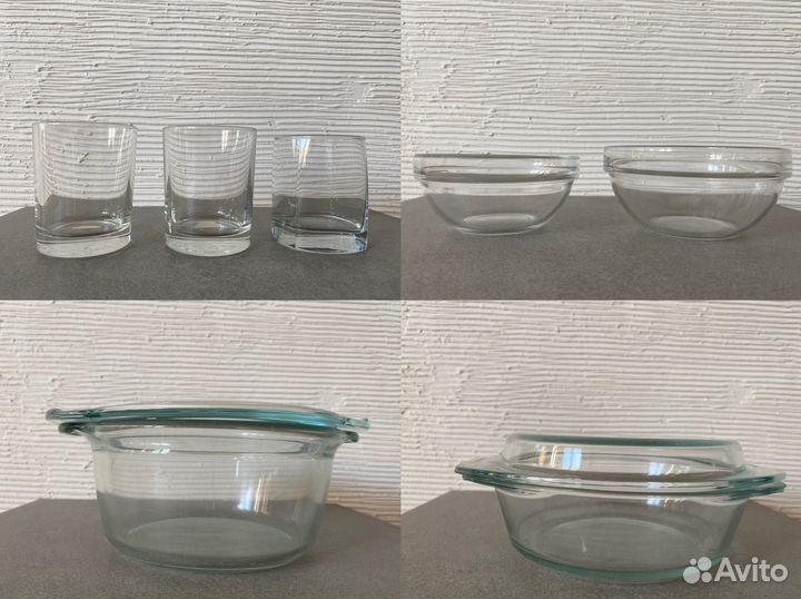 Стеклянная посуда разная