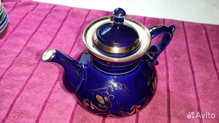 Чайный набор - пары лфз 5 шт + чайник Гжель