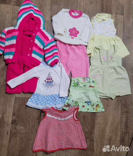 Одежда для девочки пакетом 6-9 месяцев
