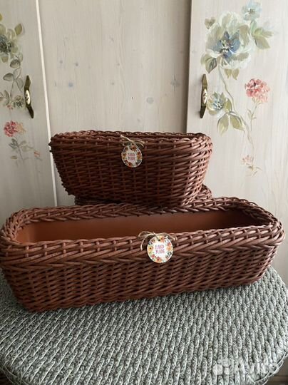 Кашпо для цветов Из искусственного ротанга