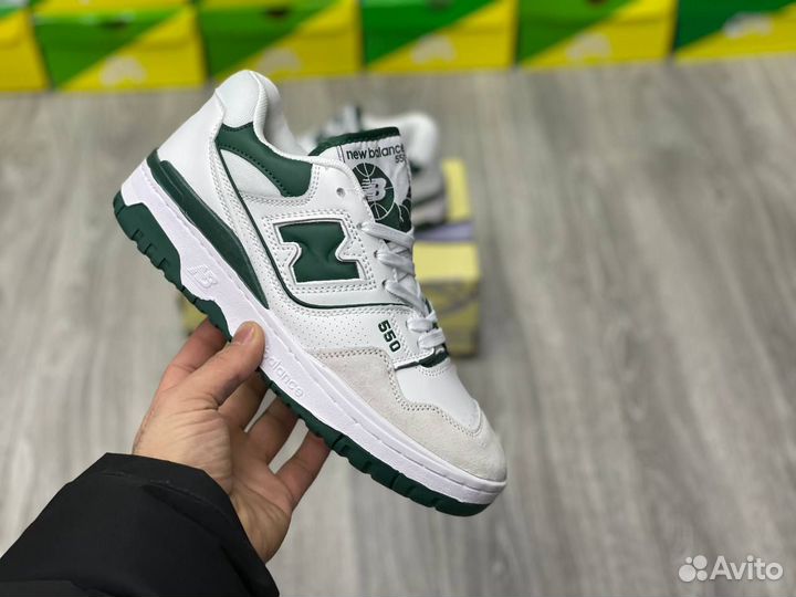 Кроссовки New Balance 550 White Green (36-45)