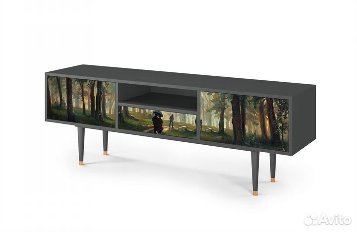 Тв-тумба T6 - Антрацит - Rain in the Oak Forest