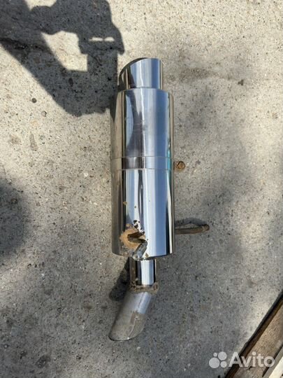 Банка глушителя прямоток выхлоп