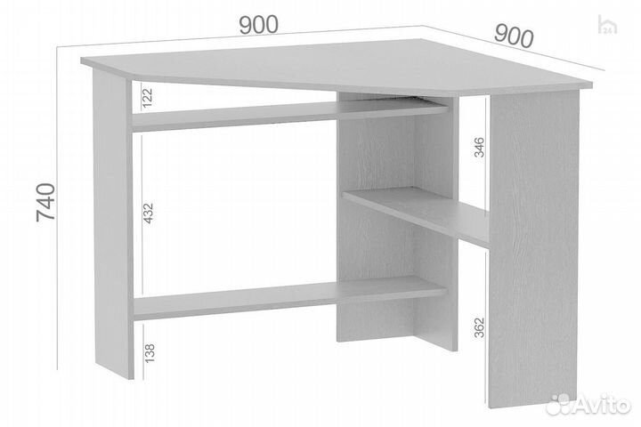 Стол компьютерный кст-02