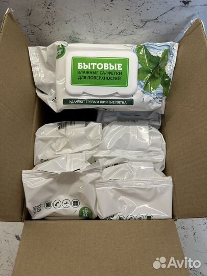 Влажные салфетки бытовые 720 шт, 6*120
