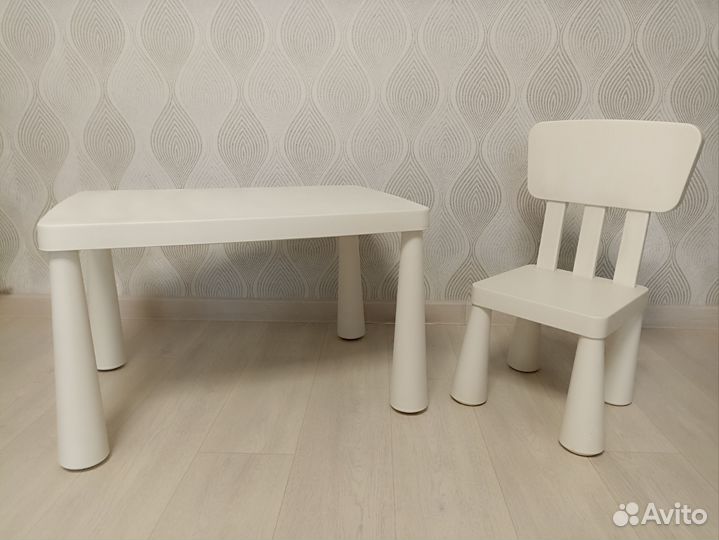 Стол и стул детские Маммут IKEA