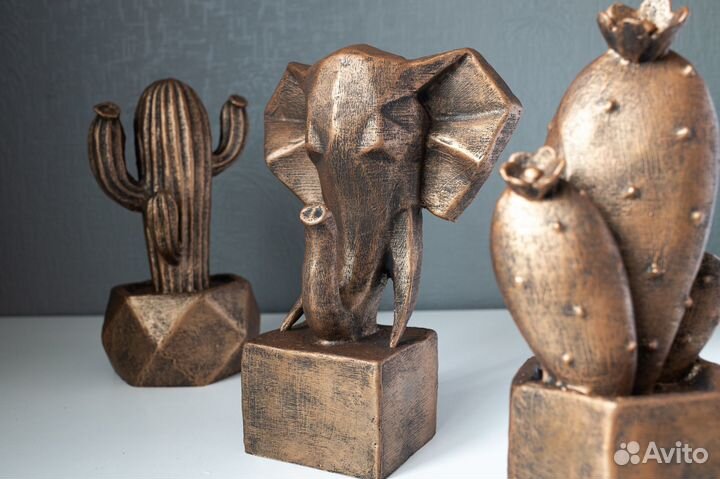 3 Статуэтки Слон в пустыне