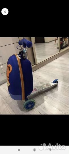 Детский чемодан самокат