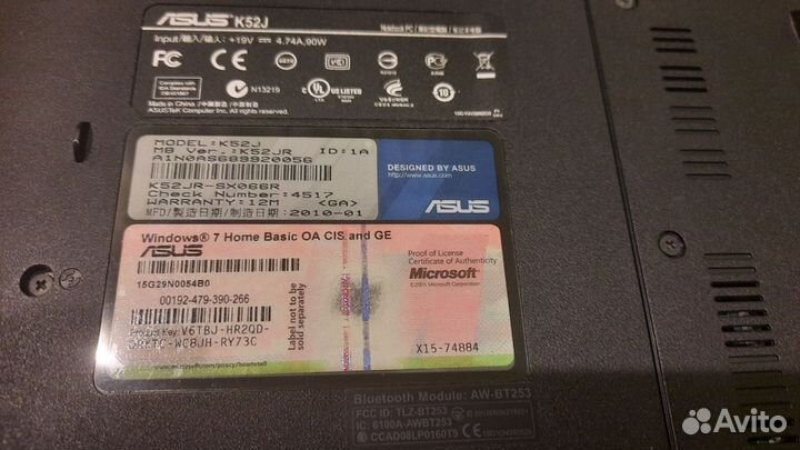 Ноутбук Asus K52J Core-i3