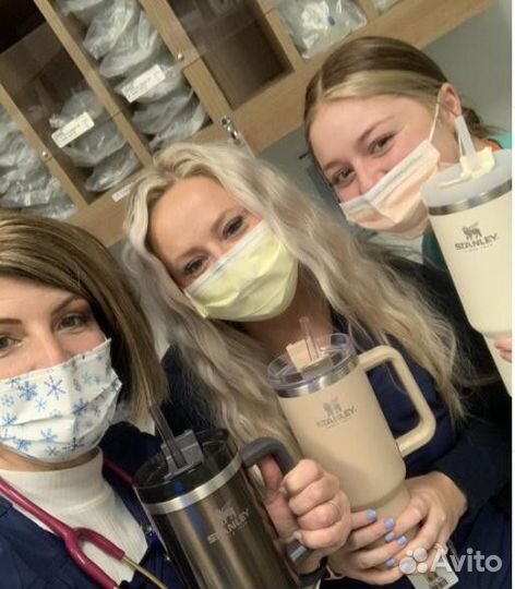 Термокружка stanley с трубочкой 1,18л