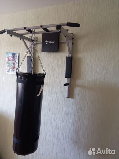 Турник 3 в 1 + боксерский мешок 30 кг