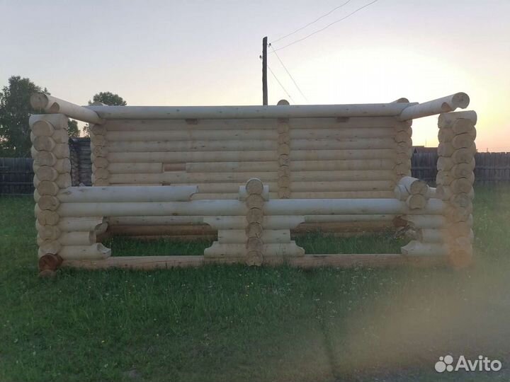 Срубы бань из оцилиндрованного бревна