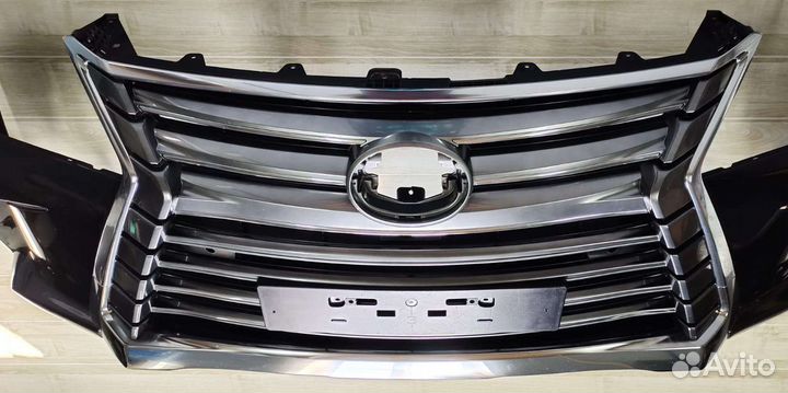 Lexus LX570 Бампер под установку с решеткой 15-21