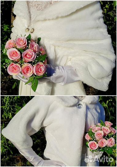 Прокат свадебные шубки, клатч невесты, диадема