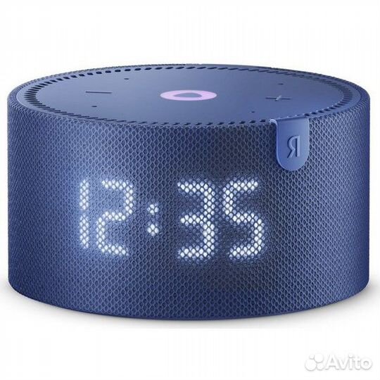 Умная колонка Яндекс.Станция Мини 2 Blue с часами