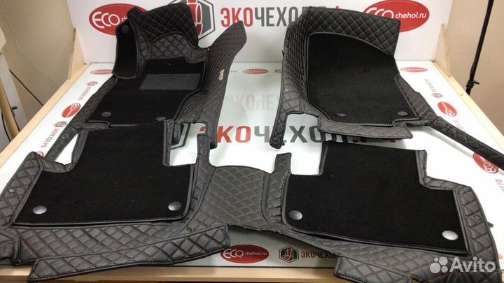 3D Коврики Audi Салон Багажник из Экокожи