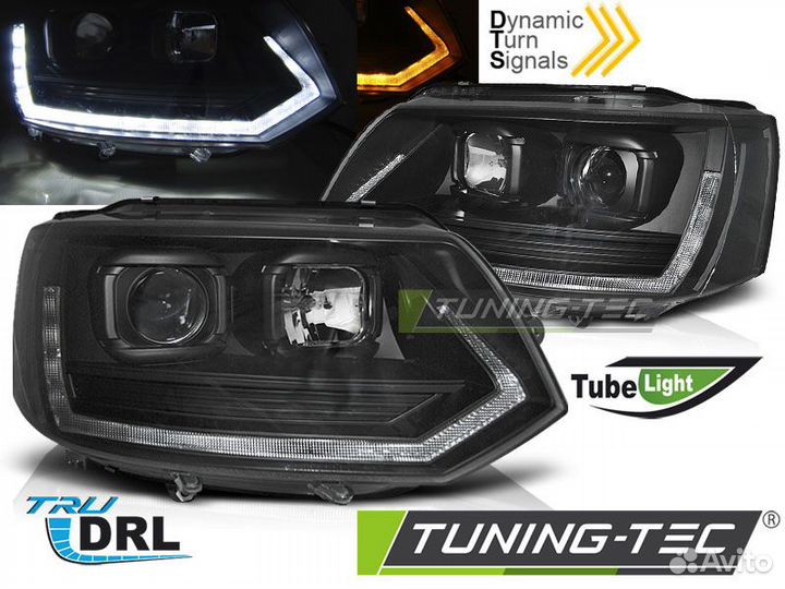 VW T5 2009-2015 Фары led tube light T6 look