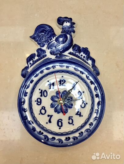 Гжель Часы петушок