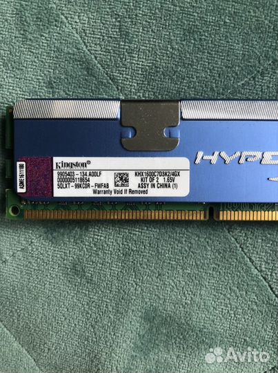 Оперативная память Kingston HyperX 2+2Gb 1600Mhz