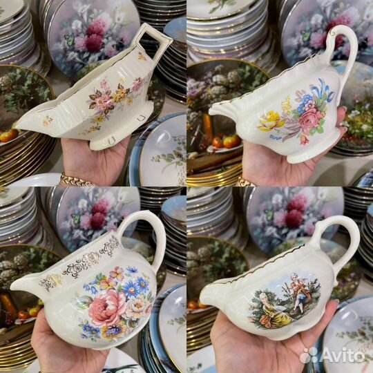 Фарфоровый соусник молочник