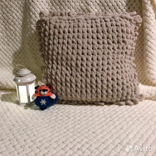 Подушка из пряжи alize puffy