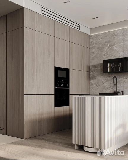 Кухня с барной стойкой