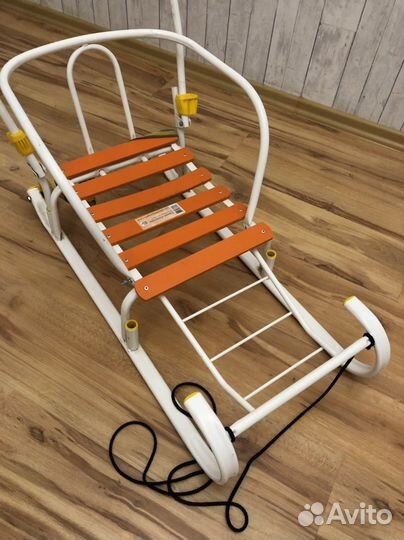 Коляска санки с ручкой