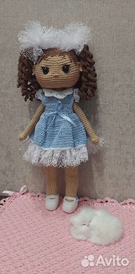 Кукла интерьерная,вязанная,ручная работа