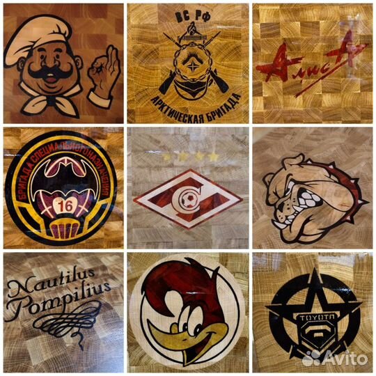 Торцевые разделочные доски со вставками