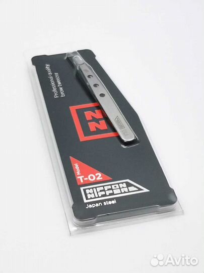 Nippon Nippers. Пинцет для бровей. Прямой край