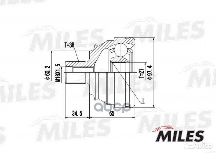 ШРУС наружный VW T4 1.9D-2.8 90-03 (GKN 302446)