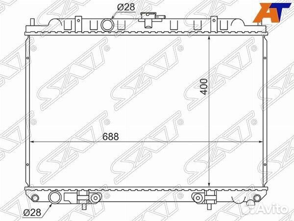 Радиатор nissan avenir/tino V10 QG18EM/expert Q