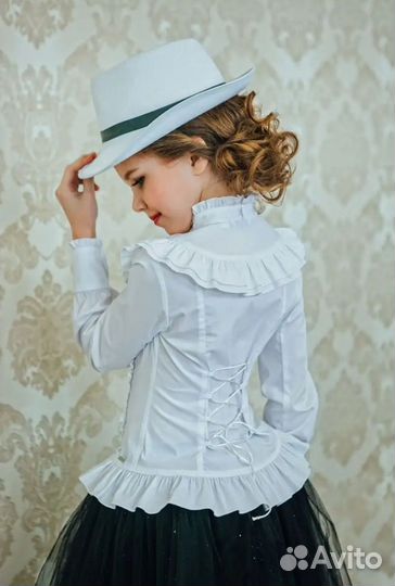 Блузка школьная нарядная, 148-156