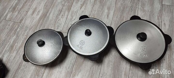 Казан чугунный с плоским дном, Садж