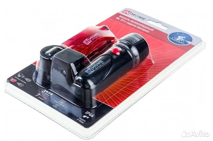 Велосипедный фонарь BL 01 5LED с задним фонарем