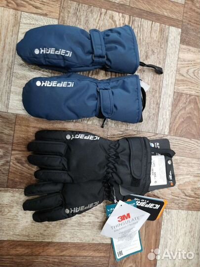 Перчатки черные детские новые