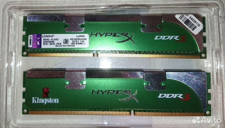 Оперативная память DDR3 Kingston (2шт.x2Gb) XM