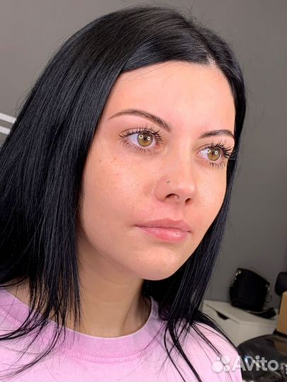 Окрашивание бровей хной, краской. Наращивание