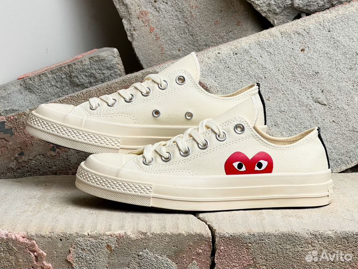 Converse Comme des Garcons Play White Low