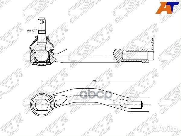 Наконечник рулевой toyota ractis 05- LH ST-4504