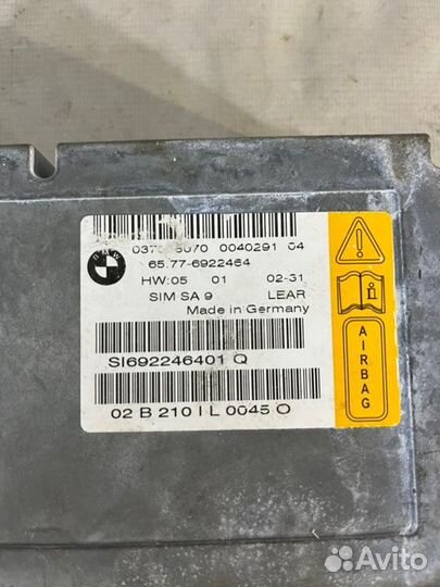 Блок управления airbag Bmw Е65 седан N62B36 2003