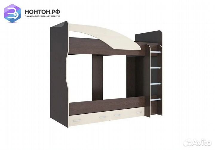Двухъярусная кровать Мийа А венге / дуб молочный