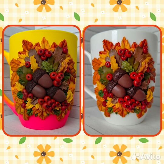 Кружки, ложки учителю (полимерная глина)