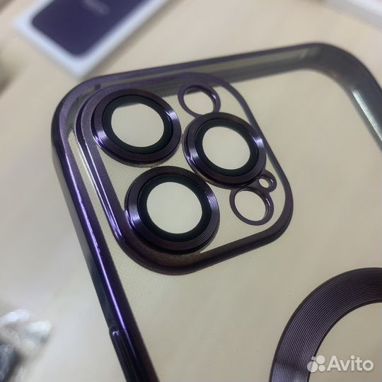 Чехол на iPhone 12 Pro Max MagSafe crtv фиолетовый