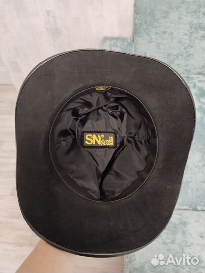 Шляпа мужская кожаная